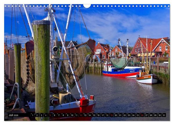 Produktbild: Neuharlingersiel - Ostfrieslands sch&ouml;nstes Hafenst&auml;dtchen (Wandkalender 2026 DIN A3 quer), CALVENDO Monatskalender