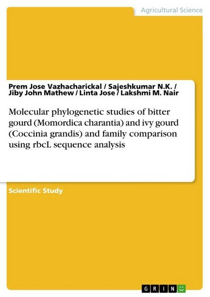 Produktbild: Molecular phylogenetic studies of bitter gourd (Momordica charantia) and ivy gourd (Coccinia grandis) and family comparison using rbcL sequence analysis