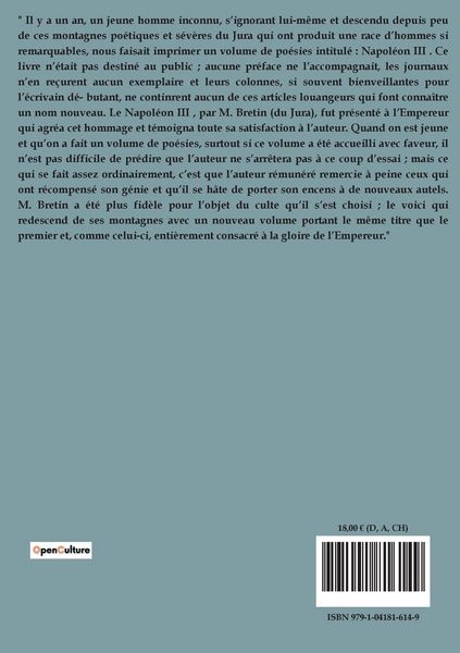 Produktbild: Napol&eacute;on III : recueil de Po&eacute;sies