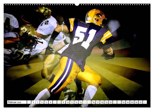 Produktbild: HEROES - American Football (hochwertiger Premium Wandkalender 2026 DIN A2 quer), Kunstdruck in Hochglanz