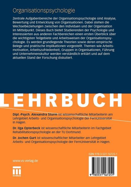 Produktbild: Organisationspsychologie