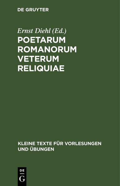Produktbild: Poetarum Romanorum veterum reliquiae