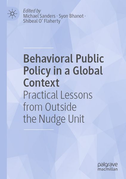 Produktbild: Behavioral Public Policy in a Global Context