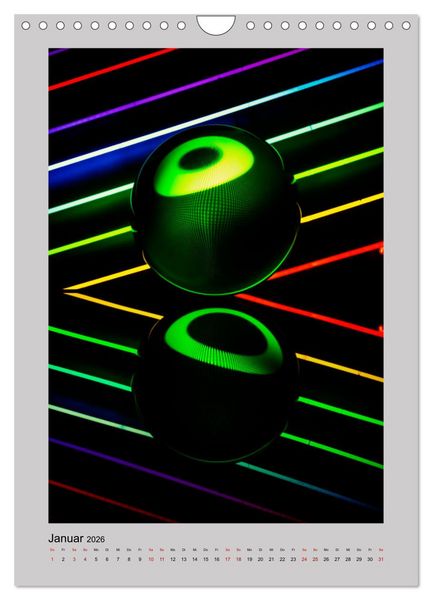 Produktbild: Lensball - Lichtmalerei in der Glaskugel (Wandkalender 2026 DIN A4 hoch), CALVENDO Monatskalender