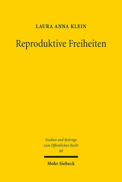 Produktbild: Klein, L: Reproduktive Freiheiten