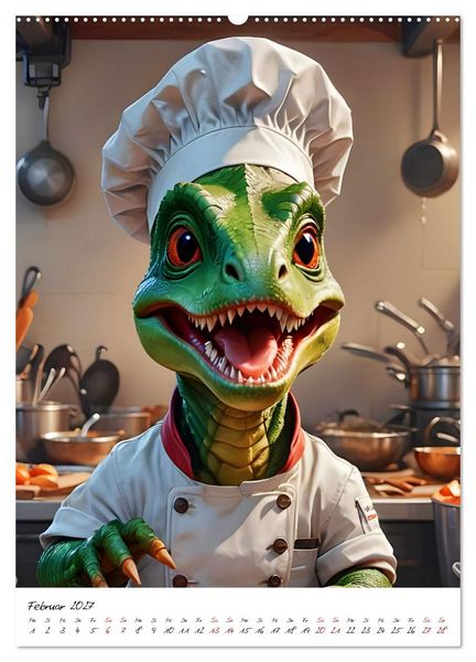 Produktbild: Arbeitswelt der Dinosaurier (Wandkalender 2027 DIN A2 hoch), CALVENDO Monatskalender