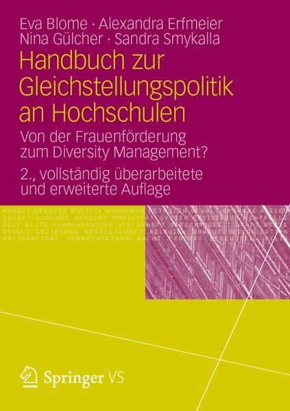 Handbuch zur Gleichstellungspolitik an Hochschulen, Taschenbuch von Eva Blome , Alexandra Erfmeier , Nina Gülcher , Sandra Smykalla, Springer