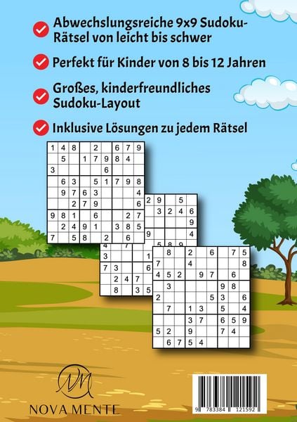 Produktbild: Sudoku R&auml;tselheft f&uuml;r Kinder ab 8 Jahren