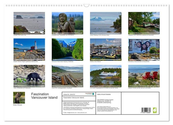 Produktbild: Faszination Vancouver Island (Wandkalender 2026 DIN A2 quer), CALVENDO Monatskalender
