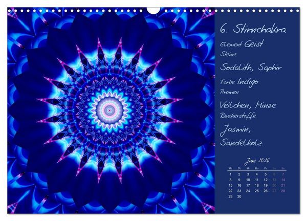 Produktbild: Kleine Chakrenlehre (Wandkalender 2026 DIN A3 quer), CALVENDO Monatskalender