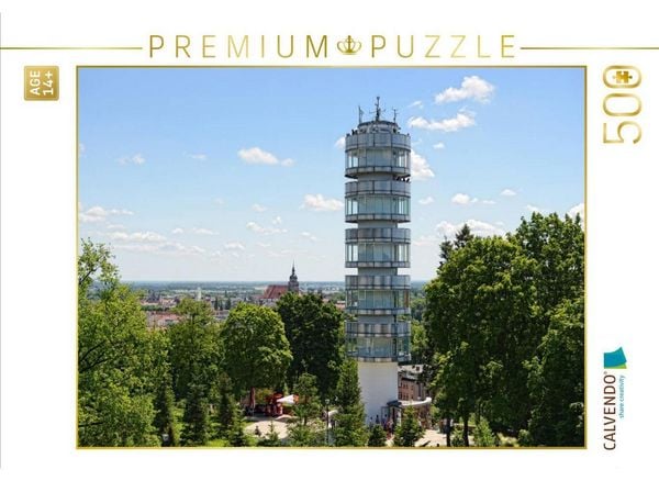 CALVENDO Puzzle Aussichtsturm Friedenswarte auf dem Marienberg in Brandenburg an der Havel | 500 Teile Lege-Größe 48 × 36 cm Foto-Puzzle für Erwachsene