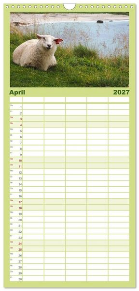 Produktbild: Familienplaner 2027 - Spektakul&auml;re Bergwelten Norwegen mit 5 Spalten (Wandkalender, 21 x 45 cm) CALVENDO
