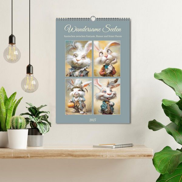 Produktbild: Wundersame Seelen. Kaninchen zwischen Fantasie, Humor und feiner Poesie (Wandkalender 2027 DIN A3 hoch), CALVENDO Monatskalender