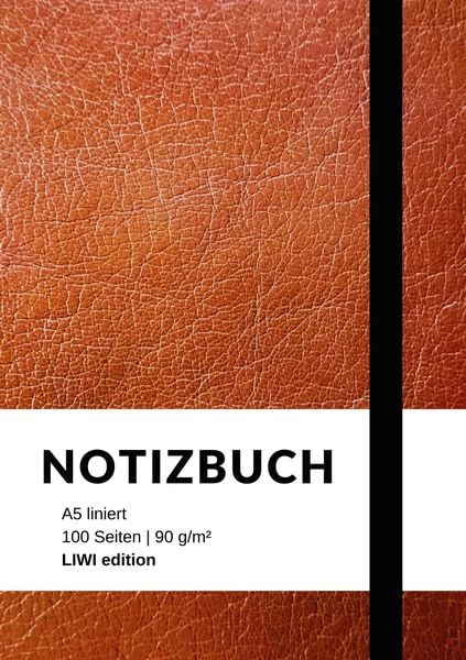 Produktbild: Notizbuch A5 liniert - 100 Seiten 90g/m&sup2; - Soft Cover braun
