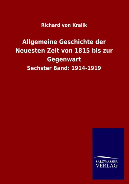Produktbild: Allgemeine Geschichte der Neuesten Zeit von 1815 bis zur Gegenwart
