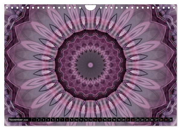 Produktbild: Energie - Mandalas, Spiritualit&auml;t durch die Farbe Lila (Wandkalender 2026 DIN A4 quer), CALVENDO Monatskalender
