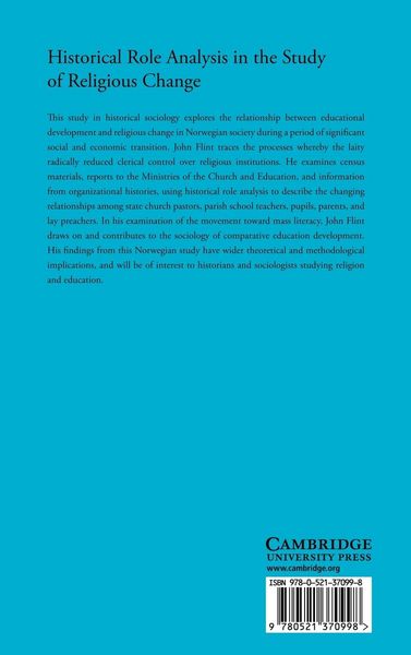 Produktbild: Historical Role Analysis in the Study of Religious Change