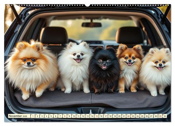 Produktbild: Tausendsassa - Pomeranian (hochwertiger Premium Wandkalender 2026 DIN A2 quer), Kunstdruck in Hochglanz
