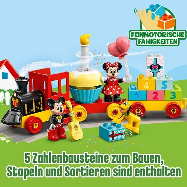 LEGO DUPLO | Disney 10941 Mickys und Minnies Geburtstagszug, Spielzeugzug