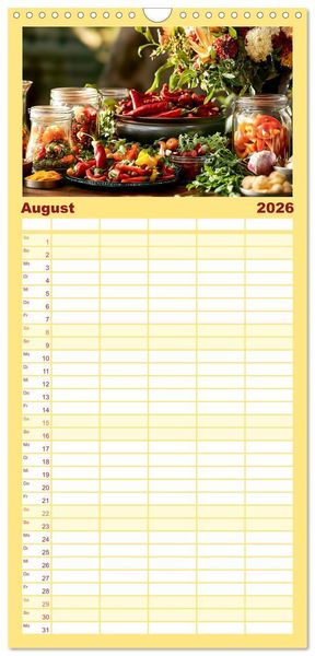 Produktbild: Familienplaner 2026 - K&uuml;chenkalender Glaswerk mit 5 Spalten (Wandkalender, 21 x 45 cm) CALVENDO