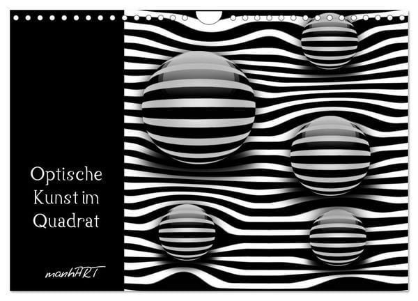 Produktbild: Optische Kunst im Quadrat (Wandkalender 2026 DIN A4 quer), CALVENDO Monatskalender