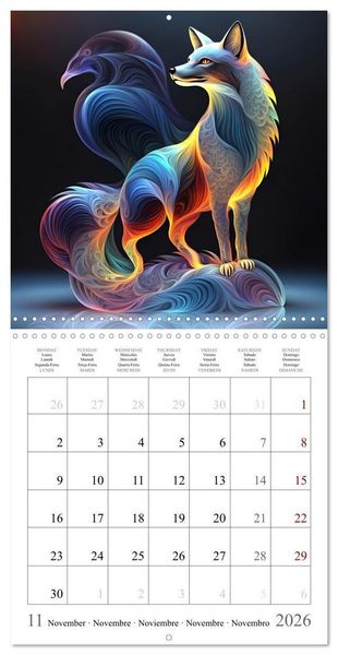 Produktbild: Rainbow Creatures (Wall Calendar 2026 12 &times; 12 Inch) CALVENDO 12 Month Wall Calendar