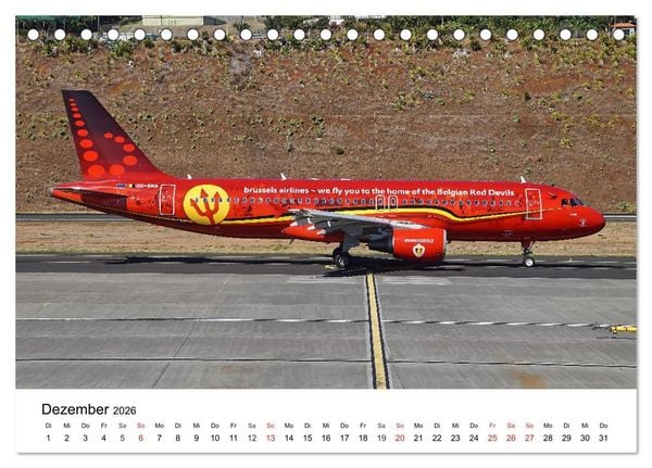 Produktbild: Die sch&ouml;nsten Airliner (Tischkalender 2026 DIN A5 quer), CALVENDO Monatskalender
