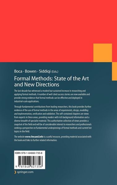 Produktbild: Formal Methods: State of the Art and New Directions