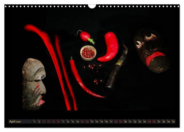 Produktbild: Scharfe Chili Fantasien - Creative Food Design (Wandkalender 2026 DIN A3 quer), CALVENDO Monatskalender