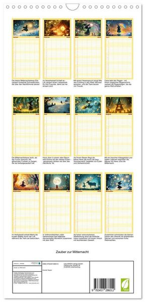 Produktbild: Familienplaner 2026 - Zauber zur Mitternacht mit 5 Spalten (Wandkalender, 21 x 45 cm) CALVENDO