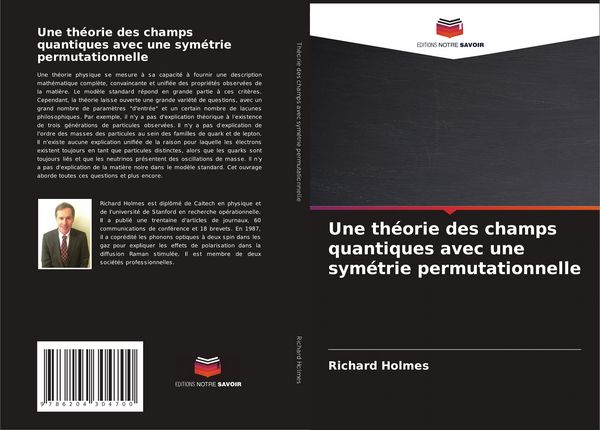 Produktbild: Une th&eacute;orie des champs quantiques avec une sym&eacute;trie permutationnelle
