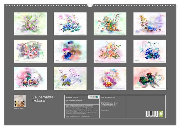 Produktbild: Zauberhaftes Ikebana (Wandkalender 2026 DIN A2 quer), CALVENDO Monatskalender