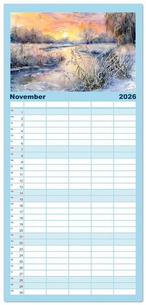 Produktbild: Familienplaner 2026 - Havelland Flair - Immer in Flussn&auml;he mit 5 Spalten (Wandkalender, 21 x 45 cm) CALVENDO