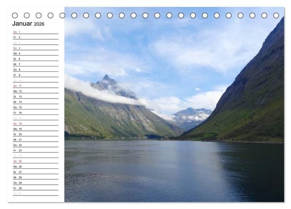 Produktbild: Impressionen von Norwegen entlang der Hurtigruten (Tischkalender 2026 DIN A5 quer), CALVENDO Monatskalender