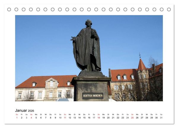 Produktbild: Die Friedensstadt Osnabr&uuml;ck (Tischkalender 2026 DIN A5 quer), CALVENDO Monatskalender