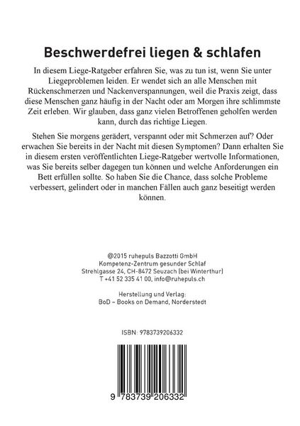 Produktbild: R&uuml;ckenschmerzen und Verspannungen im Bett