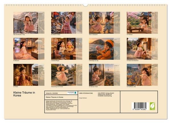 Produktbild: Kleine Tr&auml;ume in Korea (hochwertiger Premium Wandkalender 2027 DIN A2 quer), Kunstdruck in Hochglanz