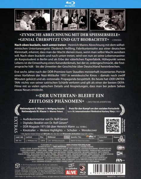 Produktbild: Der Untertan (DEFA Filmjuwelen)
