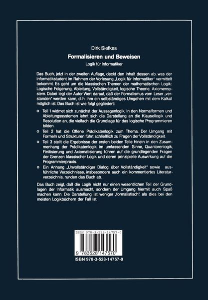 Produktbild: Formalisieren und Beweisen
