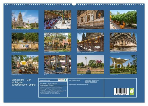 Produktbild: Mahabodhi &ndash; Der wichtigste buddhistische Tempel (hochwertiger Premium Wandkalender 2026 DIN A2 quer), Kunstdruck in Hochglanz
