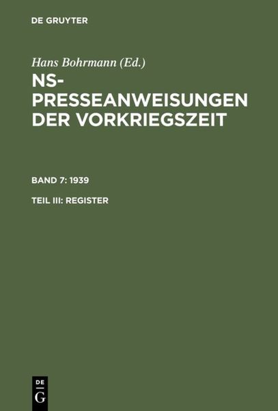 Produktbild: 1939. Register
