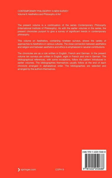 Produktbild: Volume 9: Aesthetics and Philosophy of Art