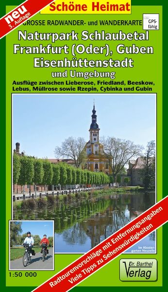 Produktbild: Gro&szlig;e Radwander- und Wanderkarte Naturpark Schlaubetal, Frankfurt (Oder), Guben, Eisenh&uuml;ttenstadt und Umgebung