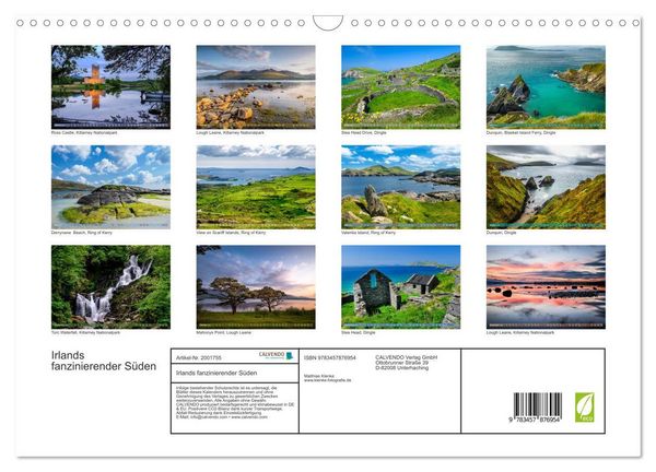 Produktbild: Irlands fanzinierender S&uuml;den (Wandkalender 2026 DIN A3 quer), CALVENDO Monatskalender