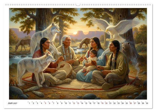 Produktbild: In Verbindung mit dem Land und den Ahnen (hochwertiger Premium Wandkalender 2027 DIN A2 quer), Kunstdruck in Hochglanz