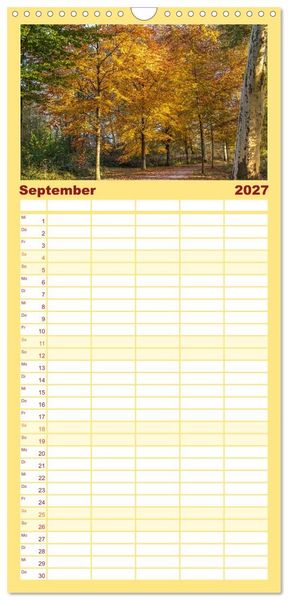 Produktbild: Familienplaner 2027 - Herbst rund um den Bodensee mit 5 Spalten (Wandkalender, 21 x 45 cm) CALVENDO