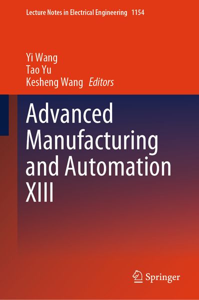 Produktbild: Advanced Manufacturing and Automation XIII
