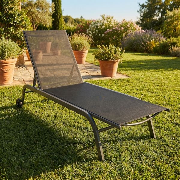Produktbild: Sonnenliege Liegestuhl Gartenliege Rollen Sonlas