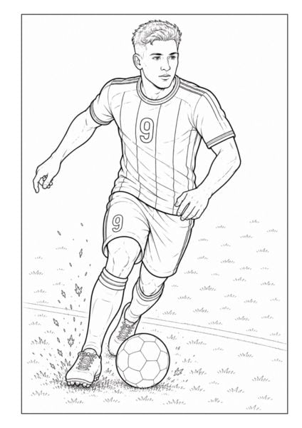 Produktbild: WM 2026 Fu&szlig;ball Malbuch f&uuml;r Kinder ab 6 Jahren mit 70 authentischen Spielerzeichnungen