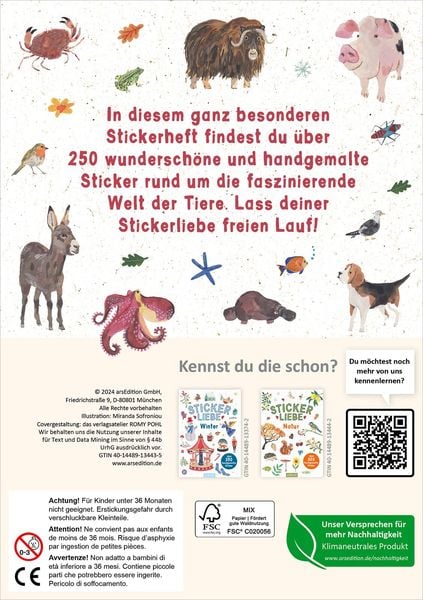 Produktbild: Stickerliebe &ndash; Tiere
